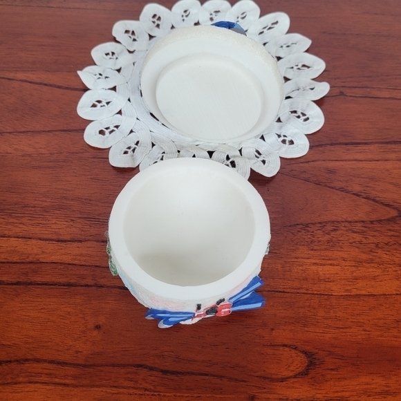 Vintage A. Richesco Corp Resin 3D Skiing Trinket Box 1980s Rare unique - Picture 10 of 17